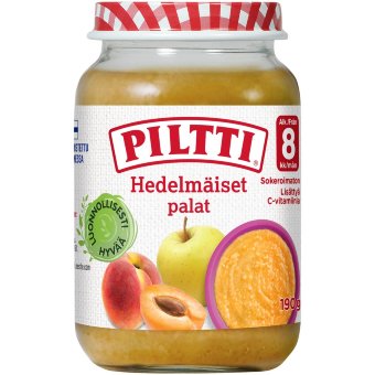 Фруктовое пюре PILTTI с кусочками фруктов 190 гр