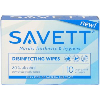 Влажная салфетка для дезинфекции кожи Savett (уп 10 шт) Влажная салфетка для дезинфекции кожи Savett (уп 10 шт)