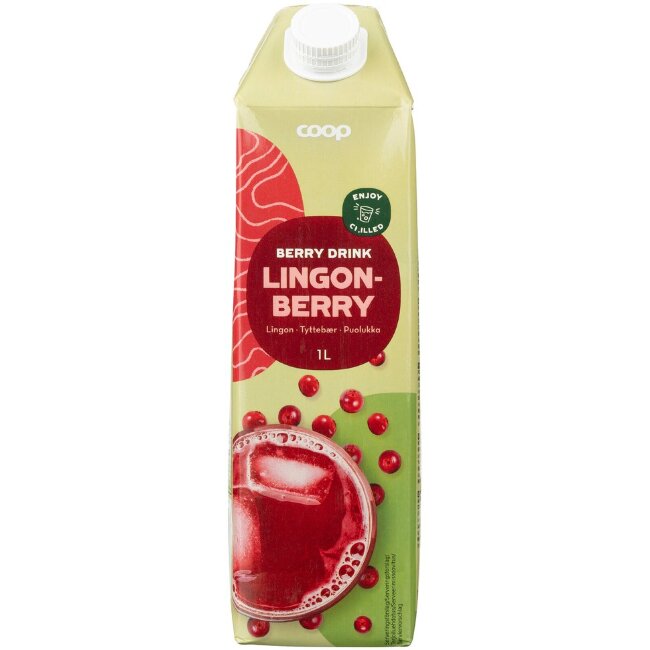 Напиток из брусничного сока Coop 1 л Напиток из брусничного сока Coop 1 л