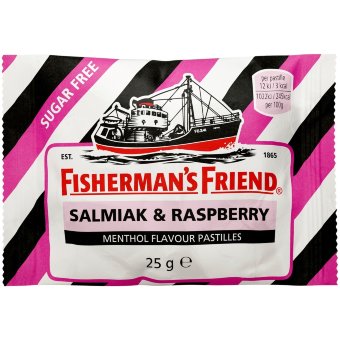 Ментоловые пастилки от укачивания без сахара Fisherman's Friend Salmiak & Raspberry 25 гр Ментоловые пастилки от укачивания без сахара Fisherman's Friend Salmiak & Raspberry 25 гр