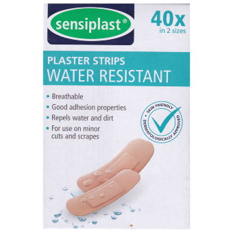 Набор водостойких дышащих пластырей Sensiplast WATER RASISTANT 40шт/уп Набор водостойких дышащих пластырей Sensiplast WATER RASISTANT 40шт/уп