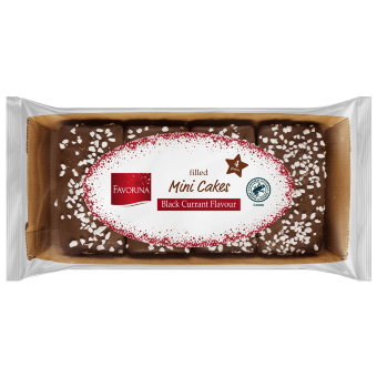 Рождественские пирожные Favorina с черной смородиной 4шт/45 гр Рождественские пирожные Favorina с черной смородиной 4шт/45 гр