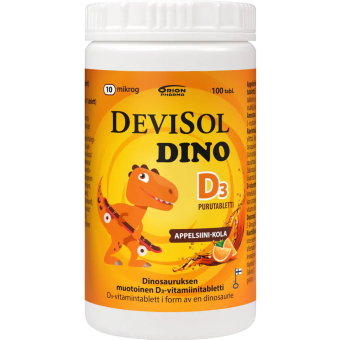 Витамин D3 DeviSol Dino 10 mg со вкусом апельсина и колы ( Девисол Дино ) 100 шт