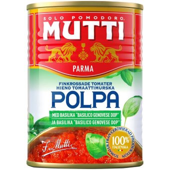 Томаты измельченные с базиликом Mutti 400 гр