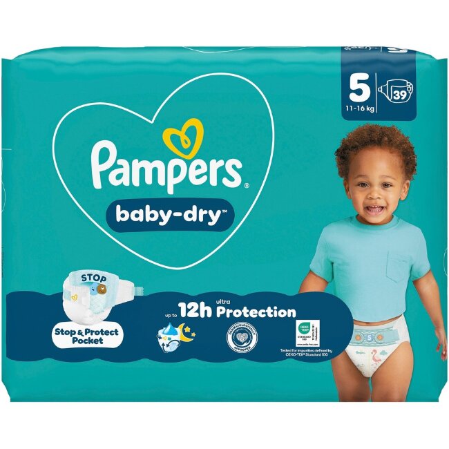 Подгузники Pampers Baby Dry S5 11-16 кг 39 шт