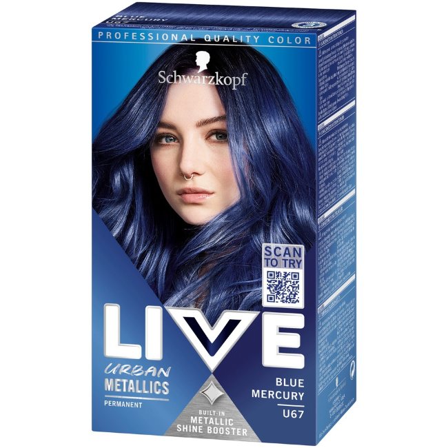 Краска для волос Schwarzkopf LIVE U67 Blue Mercury