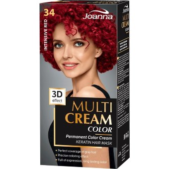 Крем-краска для волос Joanna Multi Cream Color интенсивный красный 34 Крем-краска для волос Joanna Multi Cream Color интенсивный красный 34