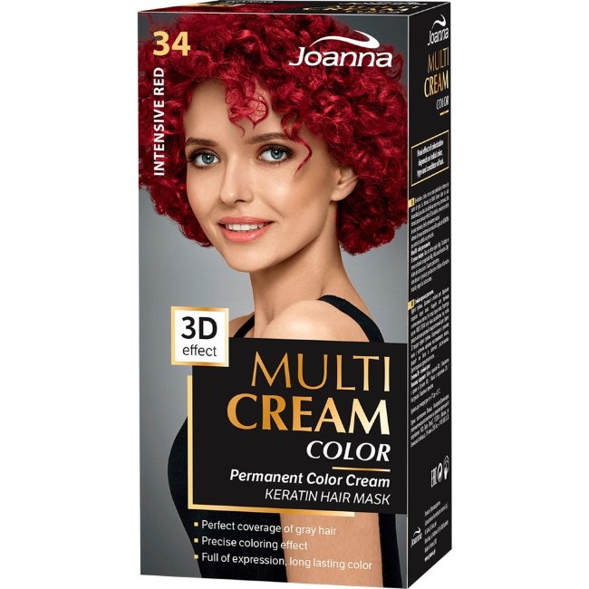 Крем-краска для волос Joanna Multi Cream Color интенсивный красный 34 Крем-краска для волос Joanna Multi Cream Color интенсивный красный 34