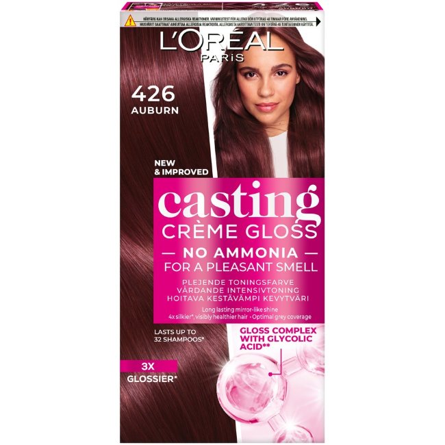 Полуперманентная краска для волос L'Oréal Paris Casting Crème Gloss 426 Auburn для нормальных волос 1 шт Полуперманентная краска для волос L'Oréal Paris Casting Crème Gloss 426 Auburn для нормальных волос 1 шт