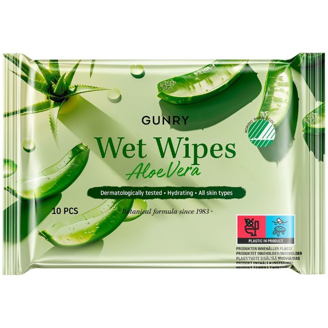 Влажные салфетки Gunry Aloe Vera 10 шт