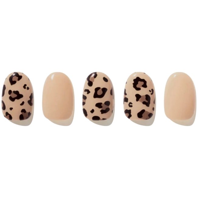 Гелевые наклейки для ногтей EDGEU Leopard Neon Glow