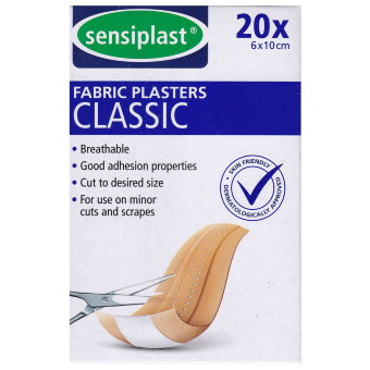 Набор пластырей (сильная адгезия, вырезать по размеру) Sensiplast CLASSIC 20шт/уп Набор пластырей (сильная адгезия, вырезать по размеру) Sensiplast CLASSIC 20шт/уп