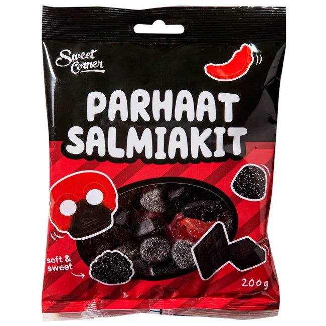 Конфеты ассорти Parhaat Salmiakit Sweet Corner 200 гр Конфеты ассорти Parhaat Salmiakit Sweet Corner 200 гр