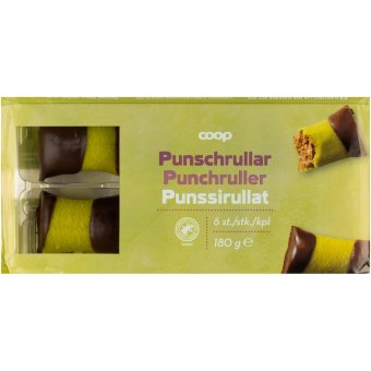 Марципановые рулеты в шоколаде c пуншем Coop Punschrullar 180 гр Марципановые рулеты в шоколаде c пуншем Coop Punschrullar 180 гр