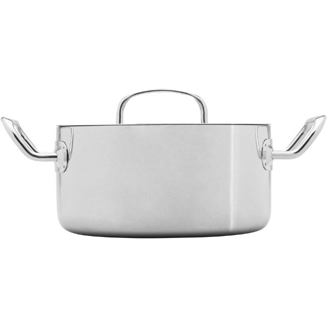 Кастрюля Heirol Steely Classic Triply 20 см 3 л с металлической крышкой