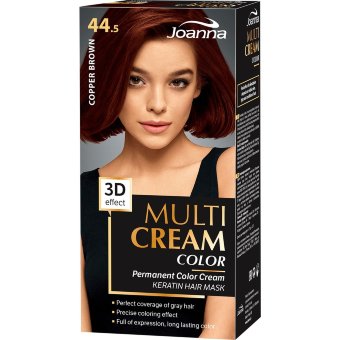 Крем-краска для волос Joanna Multi Cream 44,5 Coper brown перманентная Крем-краска для волос Joanna Multi Cream 44,5 Coper brown перманентная