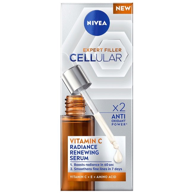 Сыворотка для лица NIVEA Cellular Expert Filler Vitamin C Radiance Renewing 30 мл Сыворотка для лица NIVEA Cellular Expert Filler Vitamin C Radiance Renewing 30 мл