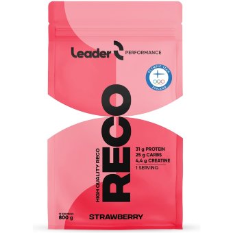 Белково-углеводная смесь с клубникой Leader Reco 800 г Белково-углеводная смесь с клубникой Leader Reco 800 г