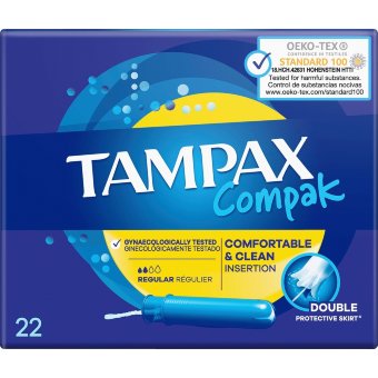 Тампоны Tampax Compak Regular 22 шт Тампоны Tampax Compak Regular 22 шт