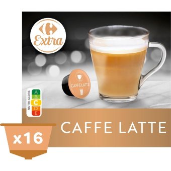 Капсулы для кофе Carrefour Extra Cafe latte 16 шт 152 гр Капсулы для кофе Carrefour Extra Cafe latte 16 шт 152 гр
