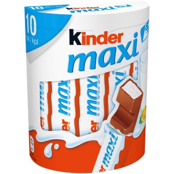 Шоколадный батончик с молочной начинкой Kinder Maxi (уп 10 шт) 210 гр