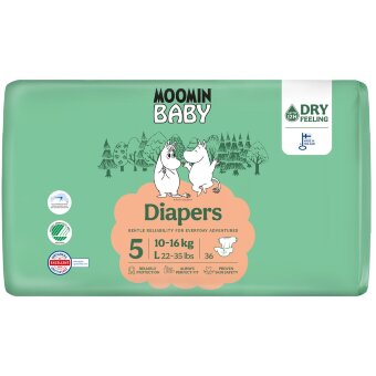 Подгузники на липучках Moomin Baby 5 - 36 шт 10-16 кг