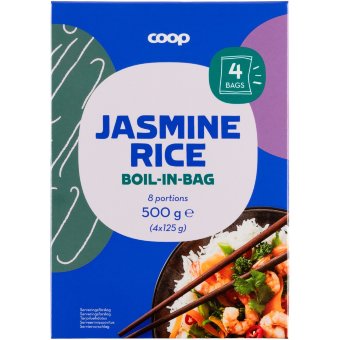 Рис жасмин в пакетах для варки Coop (уп 4 шт) 500 гр Рис жасмин в пакетах для варки Coop (уп 4 шт) 500 гр