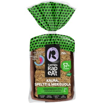 Овсяный хлеб с семенами и морской солью Rosten 250 гр Овсяный хлеб с семенами и морской солью Rosten 250 гр