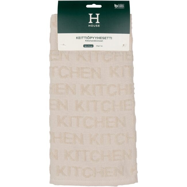 Кухонное полотенце House Kitchen 2 шт бежевое