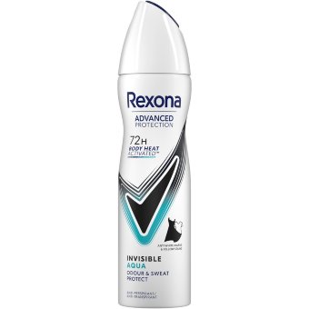 Антиперспирант-дезодорант спрей Rexona 72ч advanced protection invisible aqua 150 мл