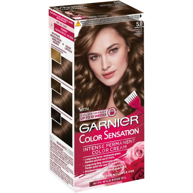 Крем-краска для волос Garnier Color Sensation 5.0 светло-русый сияющий 1 шт Крем-краска для волос Garnier Color Sensation 5.0 светло-русый сияющий 1 шт