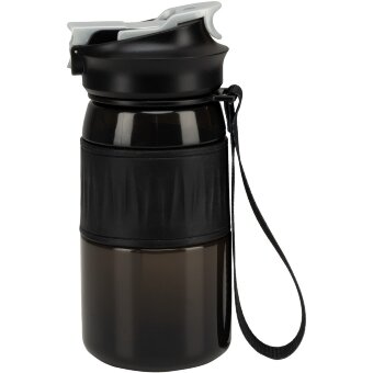 Пластиковая бутылка для питья 0,48 л черного цвета