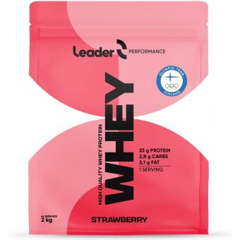 Leader Performance Whey сывороточный протеиновый порошок со вкусом клубники 2 кг Leader Performance Whey сывороточный протеиновый порошок со вкусом клубники 2 кг