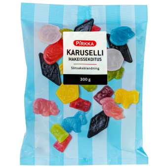 Набор жевательных конфет с лакрицей (животные) Pirkka Karuselli 300 гр Набор жевательных конфет с лакрицей (животные) Pirkka Karuselli 300 гр