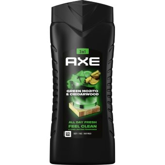 Гель для душа Axe (зеленый мохито, кедр) Wild 400 мл
