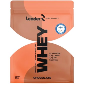 Сывороточный протеин Leader Performance Whey, порошок со вкусом шоколада 2 кг Сывороточный протеин Leader Performance Whey, порошок со вкусом шоколада 2 кг
