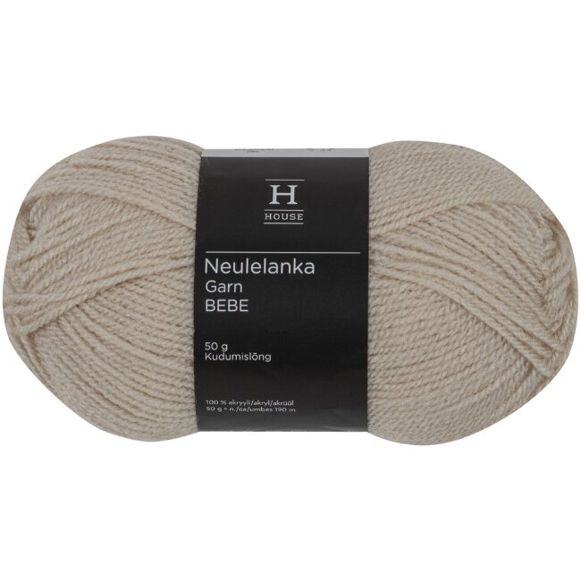 Пряжа House garn Bebe 50 гр грибная 6383