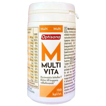 Мультивитамины OPTISANA MULTI MONIVITAMIINI 120 таб. Мультивитамины OPTISANA MULTI MONIVITAMIINI 120 таб.