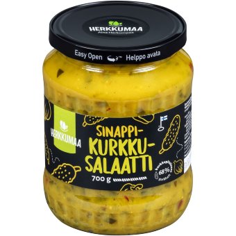 Салат из огурцов с горчицей Herkkumaa 700 гр Салат из огурцов с горчицей Herkkumaa 700 гр