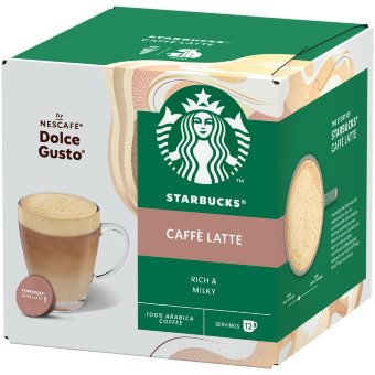Капсулы для кофемашины Starbucks Caffe Latte (уп 12 шт) 121,2 гр Капсулы для кофемашины Starbucks Caffe Latte (уп 12 шт) 121,2 гр