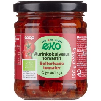 Сушеные на солнце органические помидоры Coop Eko 190/95 гр Сушеные на солнце органические помидоры Coop Eko 190/95 гр