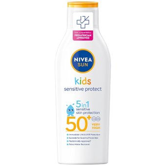Солнцезащитный лосьон для детей Nivea Sun spf50 Kids Sensitive Protect Play 200 мл Солнцезащитный лосьон для детей Nivea Sun spf50 Kids Sensitive Protect Play 200 мл