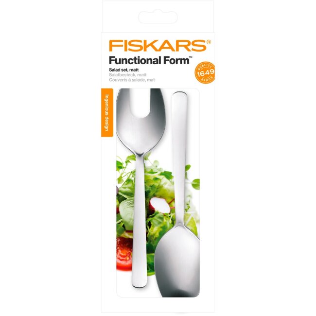 Салатные приборы Fiskars матовые 2 шт Салатные приборы Fiskars матовые 2 шт