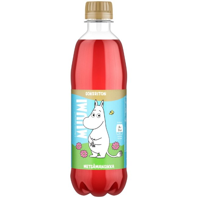 Безсахарный прохладительный напиток Muumi со вкусом лесной земляники 0,5 л пластиковая бутылка