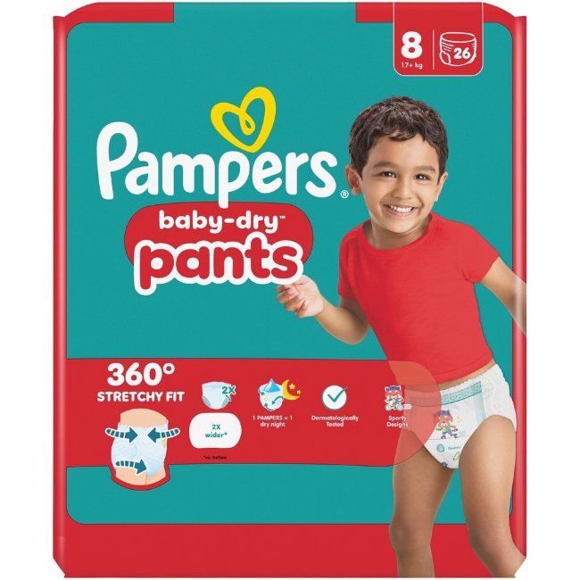 Подгузники-трусики Pampers Baby Dry S8 17+ кг 26 шт Подгузники-трусики Pampers Baby Dry S8 17+ кг 26 шт