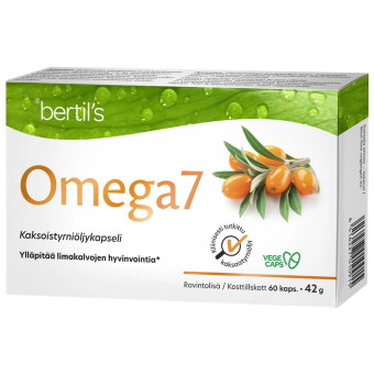 Витамины с маслом облепихи Omega7 60 капсул Bertils Витамины с маслом облепихи Omega7 60 капсул Bertils