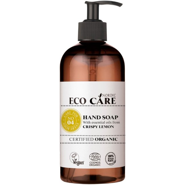 Органическое жидкое мыло для рук Eco Care Nordic с хрустящим лимоном 500 мл Органическое жидкое мыло для рук Eco Care Nordic с хрустящим лимоном 500 мл