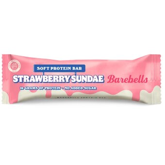 Протеиновый батончик Barebells Strawberry Sundae с клубничным мороженым 55 гр Протеиновый батончик Barebells Strawberry Sundae с клубничным мороженым 55 гр