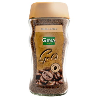 Кофе растворимый Gina Gold 200 гр ст/банка Кофе растворимый Gina Gold 200 гр ст/банка