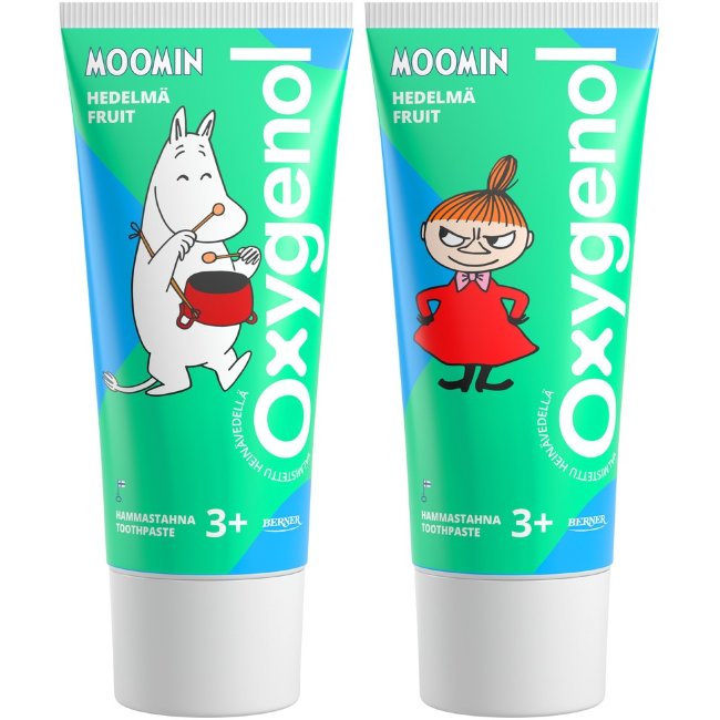 Зубная паста Oxygenol Moomin фруктовая 50 мл 3+ Зубная паста Oxygenol Moomin фруктовая 50 мл 3+